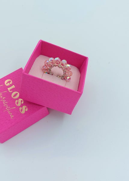 Earcuff hopea / vaaleanpunainen