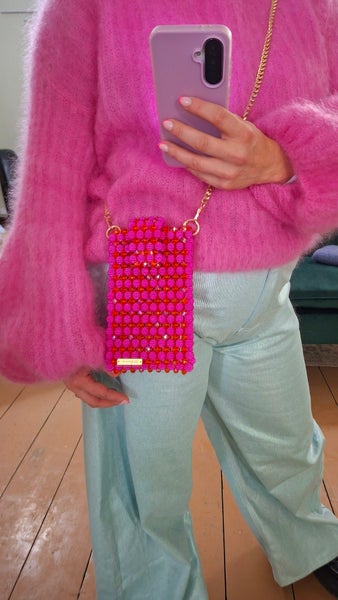 GLOSS phone bag (pinkki+oranssi)