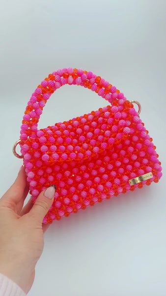 GLOSS bag (liukuv&auml;rj&auml;tty pinkki/oranssi) N&Auml;YT&Ouml;SKAPPALE!