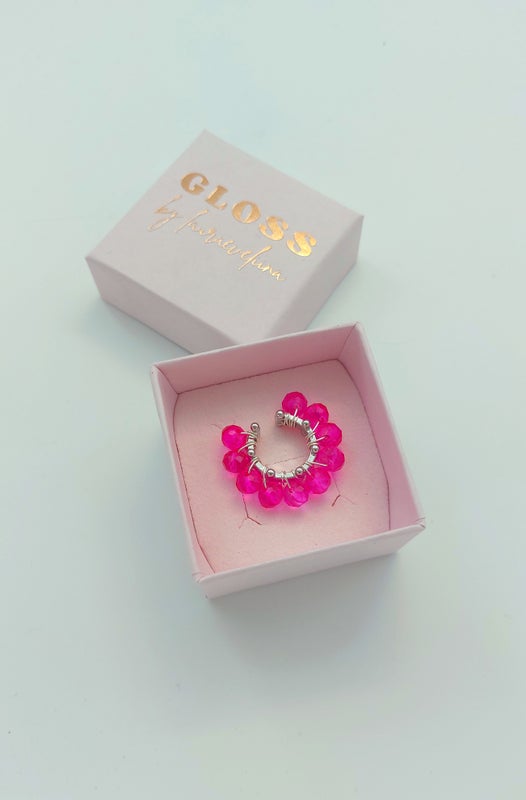 Earcuff hopea / pinkki