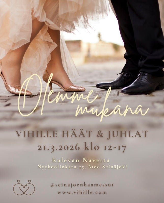 Olemme mukana Sein&auml;joen h&auml;&auml;messuilla 21.3. !